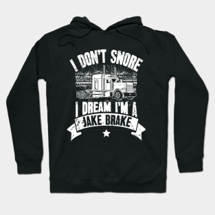 I Don't Snore I Dream I'm A Jake Brake Trucker Truck Driver Hoodie